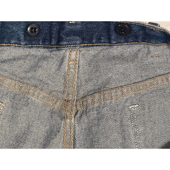 Wrangler Pro Gear Belted Suspender Outdoors Rugged Jeans 38x30 Blue Leg Guard - Picture 10 of 11